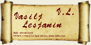Vasilj Lešjanin vizit kartica